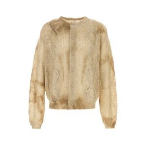 Magliano Men Beige Mohair Blend Cardigan